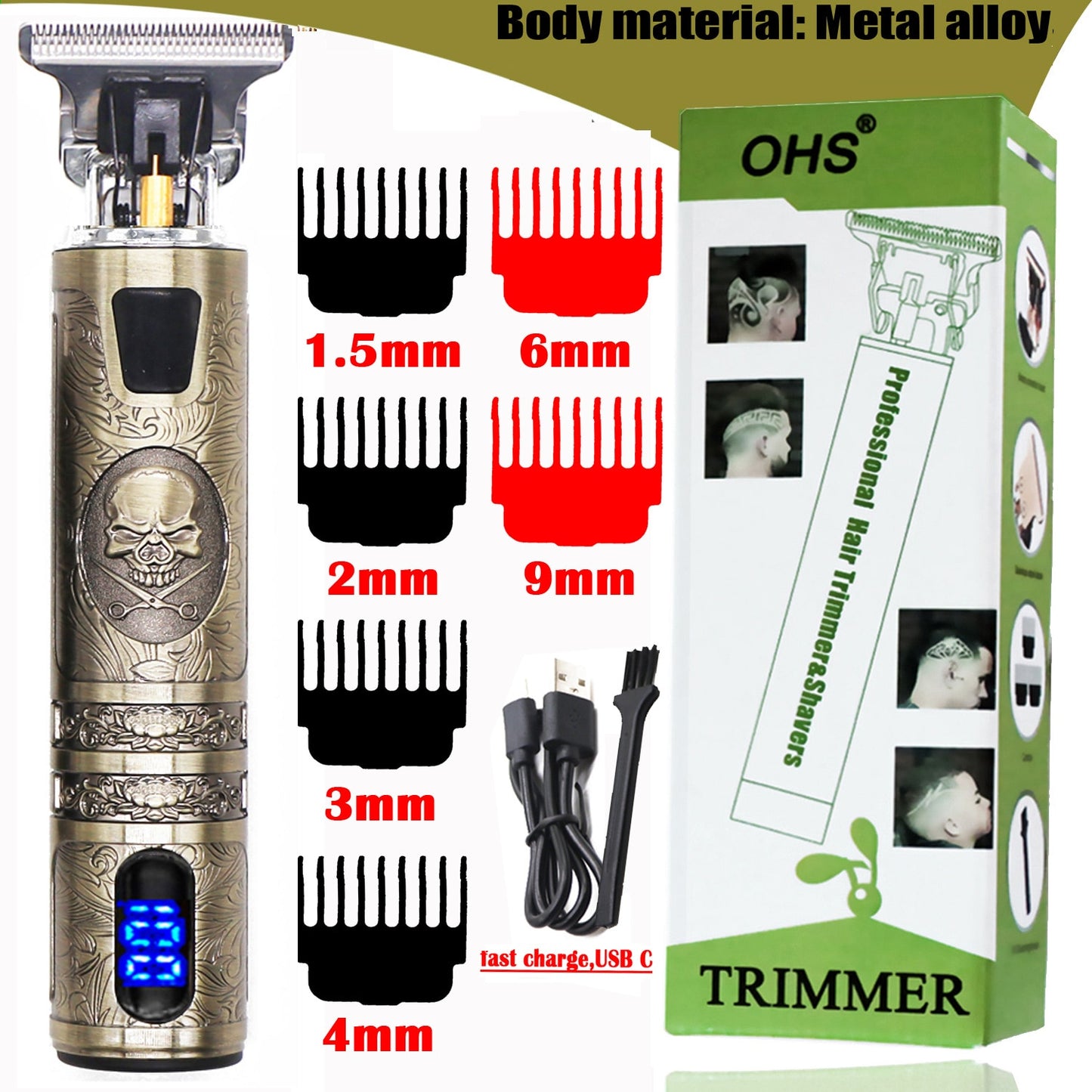 USB Electric Cordless Hair Cutting Machine