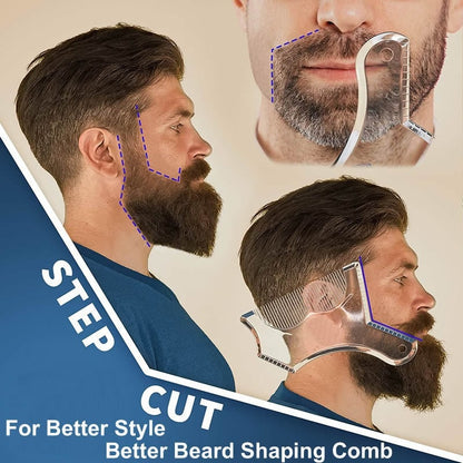 Men Beard Shaping Styling Template Comb Transparent