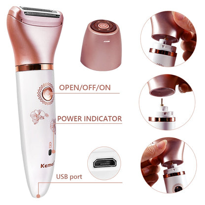 USB Rechargable Shaver For Women Facial Hair