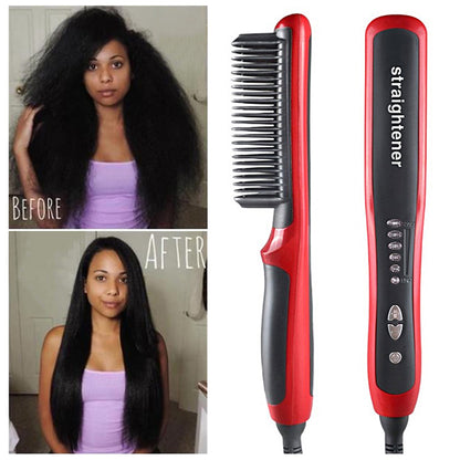 Multifunctional Hair Straightener Comb Anti-Scald Hair Straightening Brush Comb