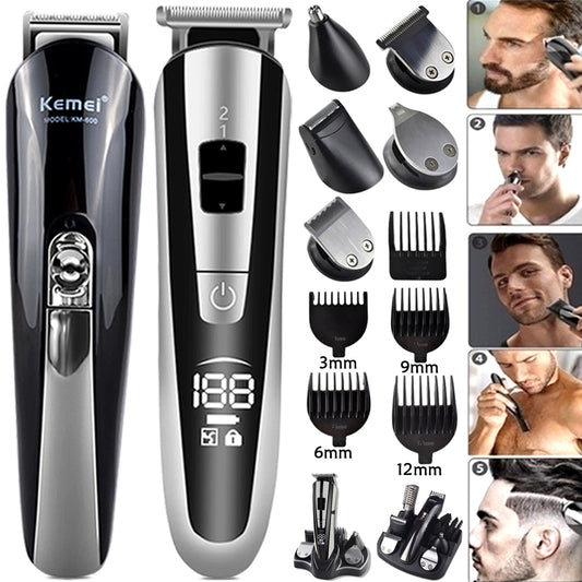 Kemei Hair Trimmer Electric Clipper Beauty Kit