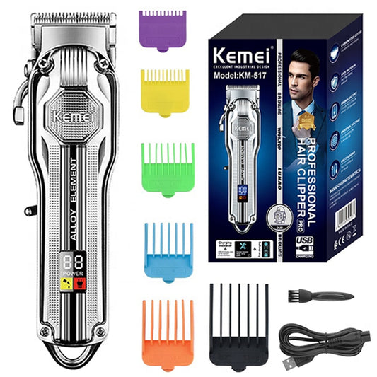 Electric metal housing hair clipper rechargeable