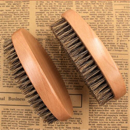 Men Beard Brush Facial Hair Brush Boar Bristle