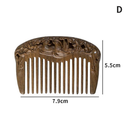 Pocket Comb Natural Peach Wood Small Comb