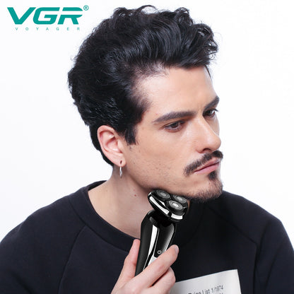 VGR wet dry electric shaver for men rotary beard