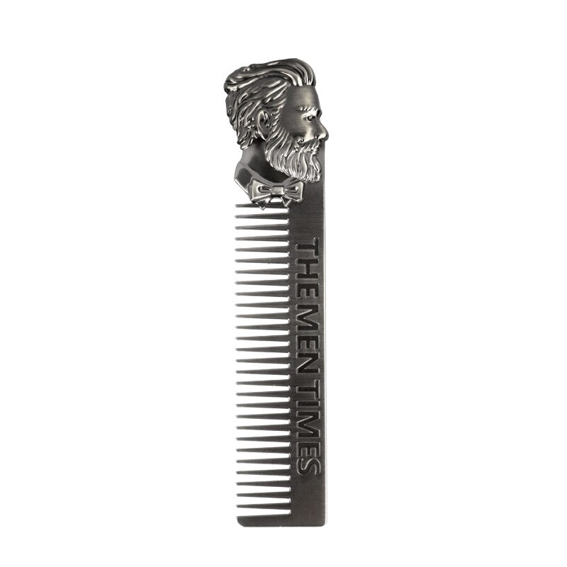 Profession Aluminum Metal Double-Sided Beard Comb