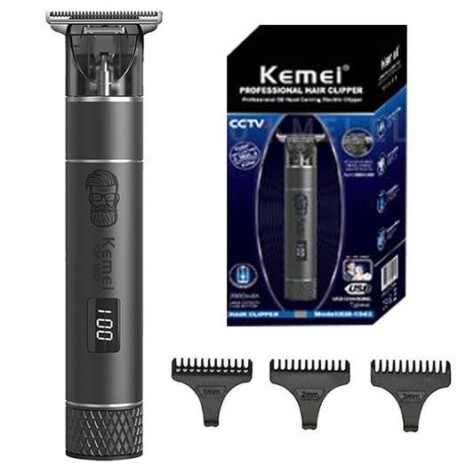 Original Kemei LCD Display Professional Hair Trimmer For Men