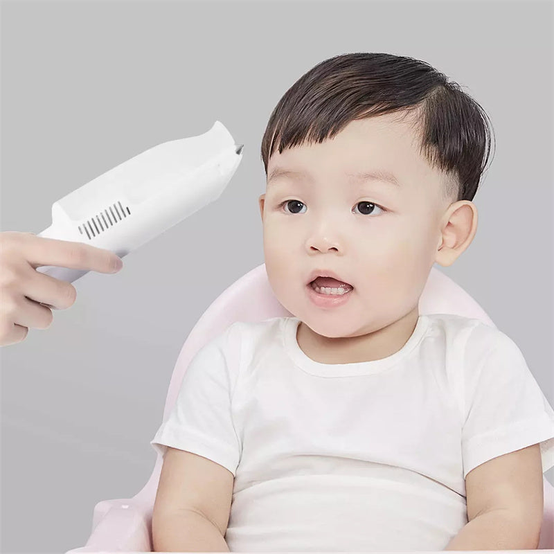 Baby Electric Vacuum Hair Trimmer Clipper USB Rechargeable Cutter