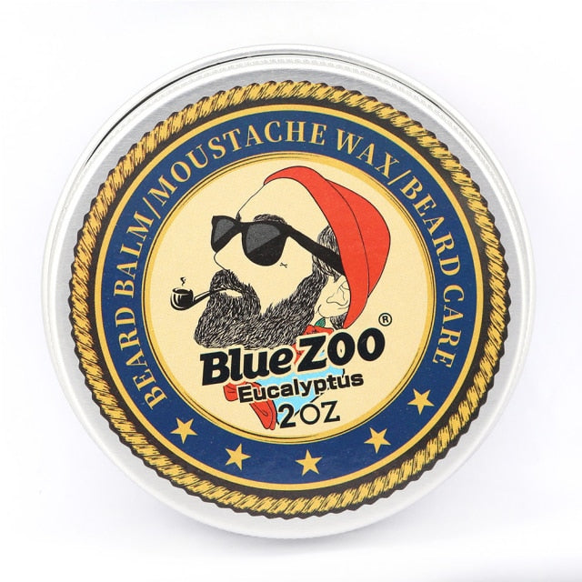 Blue ZOO Natural Beard Oil Balm Moustache Styling Beeswax beard growth