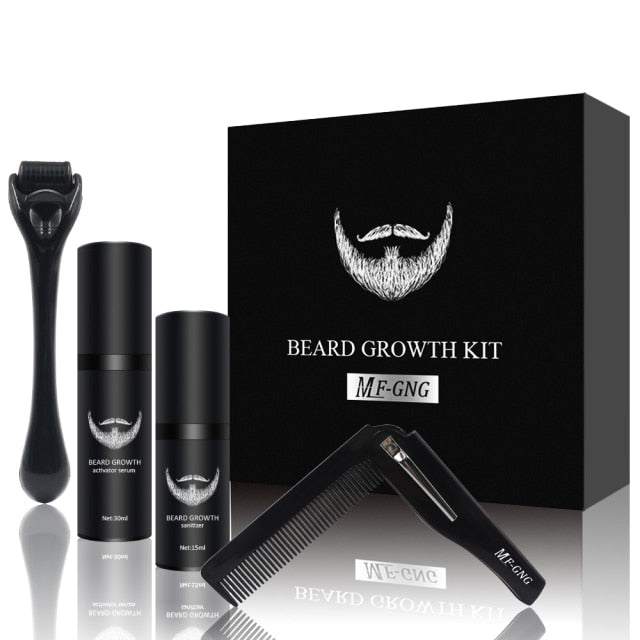 5 Pieces Set Beard Kit Styling Tool Beard Bib Aprons Balm Beard Oil