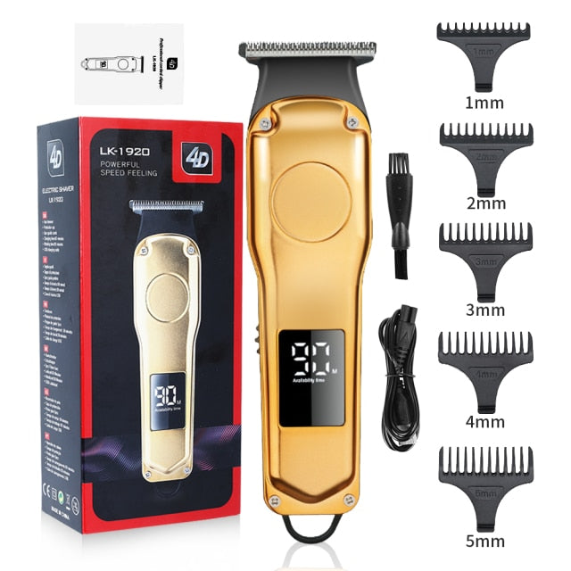 Professional Barber Hair Clipper Rechargeable