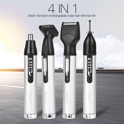 4 in 1 Electric Nose Hair Trimmer Kit Men Beard Shaver Razor