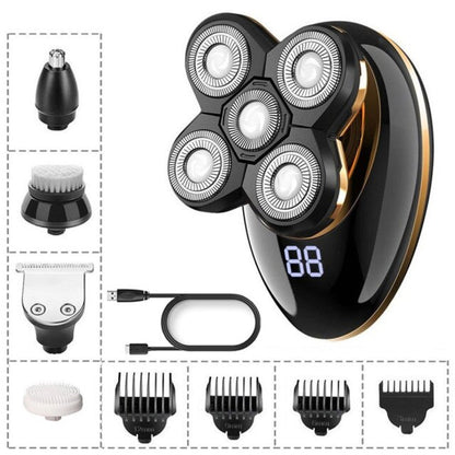 5 in 1 USB Rechargeable Men Washable Five Floating Heads Shavers