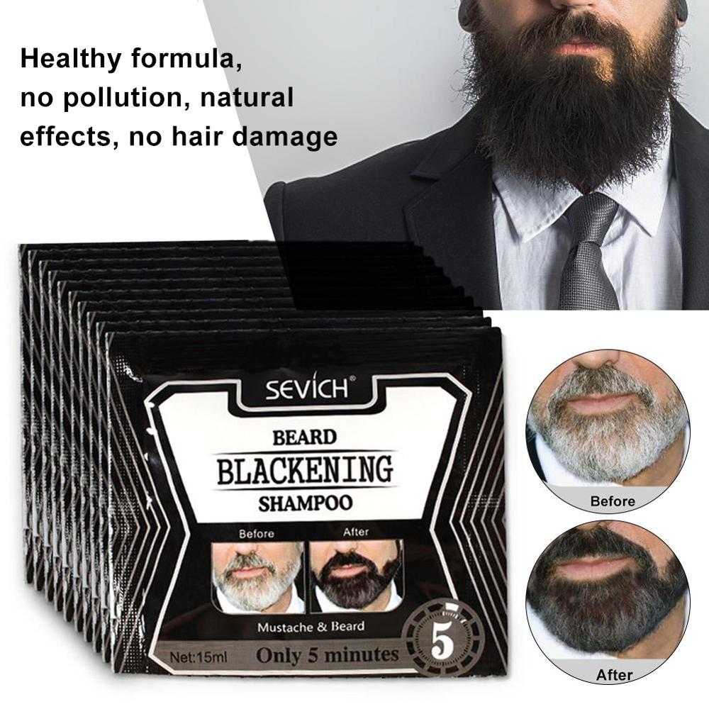 1/3/5pcs Beard Shampoo Black Beard Shampoo Beard Coloring Liquid