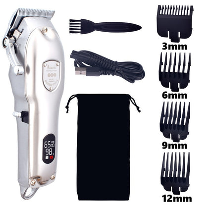 Barber Shop Hair Clipper Professional Rechargeable Hair Trimmer Men Cordless Beard