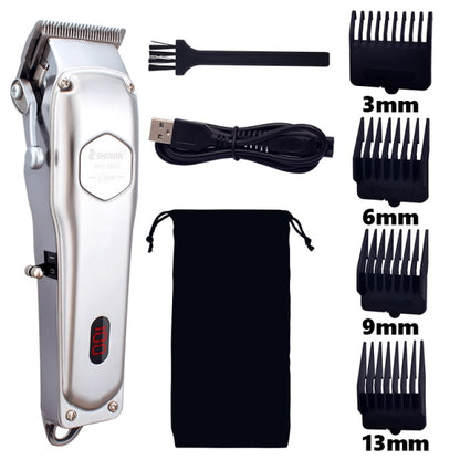 Barber Shop Hair Clipper Professional Rechargeable Hair Trimmer Men Cordless Beard