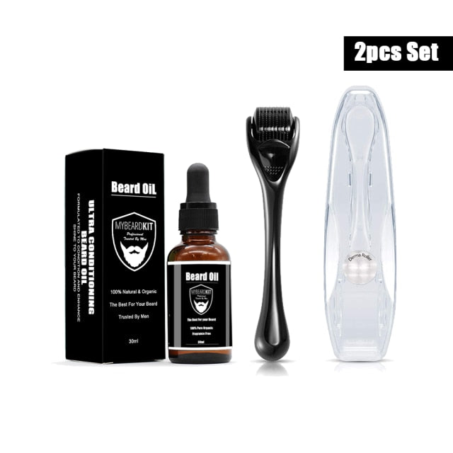 Beard Oil Balm & Grooming Kit for Men Beard Growth & Care