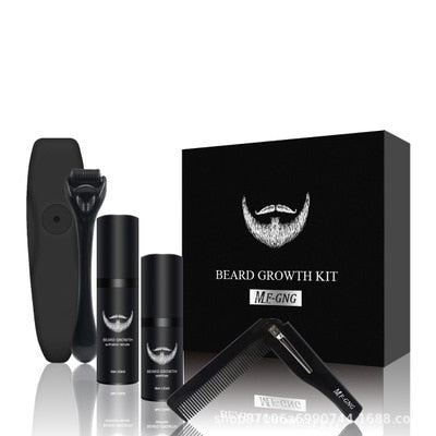 4 Pcs/set Professional Beard Growth Kit Hair Growth Enhancer Set