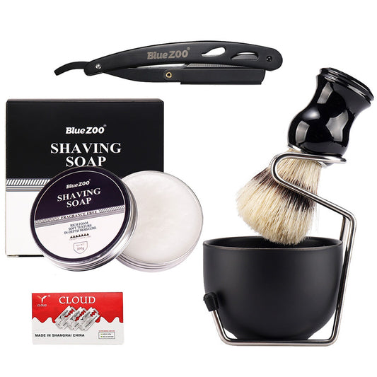 6 pieces Men Beard Shave Care Kit 100g Shaving Soap  brush