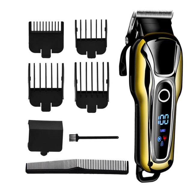 Professional Barber Hair Clipper Rechargeable