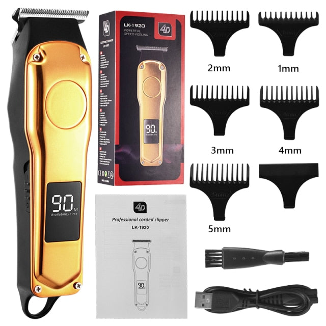 Professional Barber Hair Clipper Rechargeable Electric T-Outliner