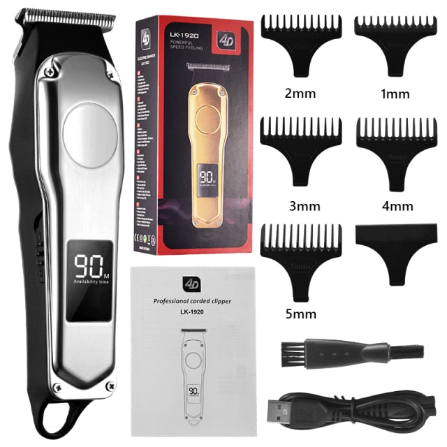 Professional Barber Hair Clipper Rechargeable Electric T-Outliner