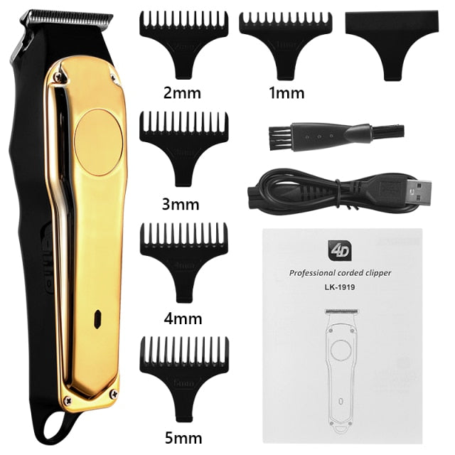 Professional Barber Hair Clipper Rechargeable Electric T-Outliner