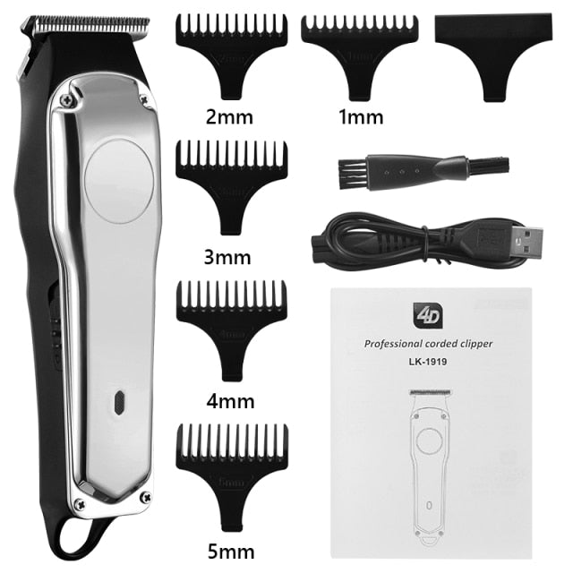 Professional Barber Hair Clipper Rechargeable Electric T-Outliner