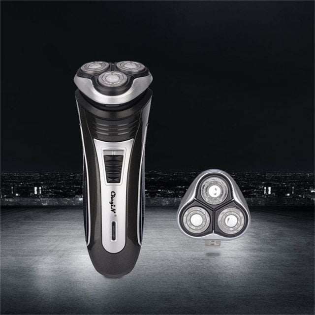 Men Electric Shaver Triple 3D Floating Blade Beard Trimmer