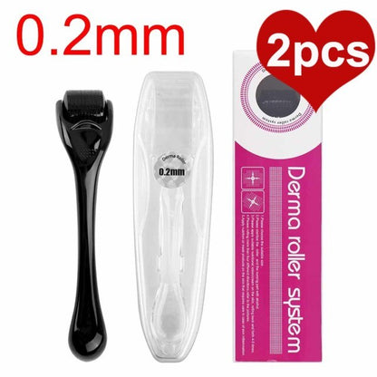 2 pieces Derma Roller for Hair Growth Bbglow Beard Microneedling