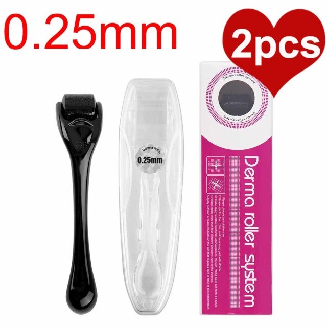 2 pieces Derma Roller for Hair Growth Bbglow Beard Microneedling