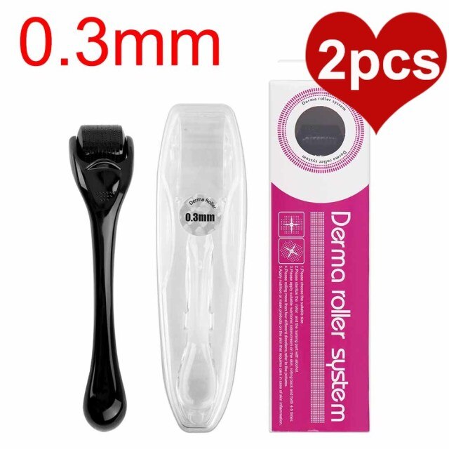 2 pieces Derma Roller for Hair Growth Bbglow Beard Microneedling