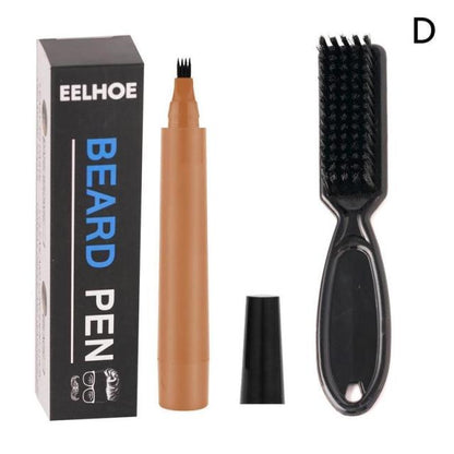 1 Set Beard Filling Pen Kit Barber Pencil With Brush Tool Engraving