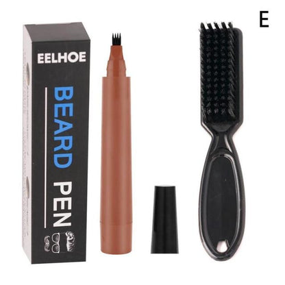 1 Set Beard Filling Pen Kit Barber Pencil With Brush Tool Engraving