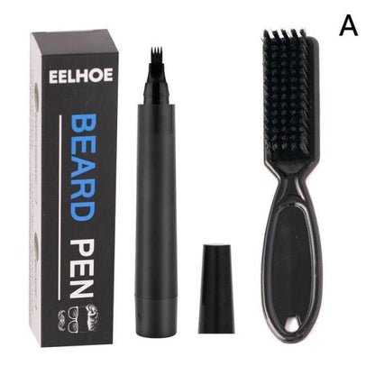 1 Set Beard Filling Pen Kit Barber Pencil With Brush Tool Engraving